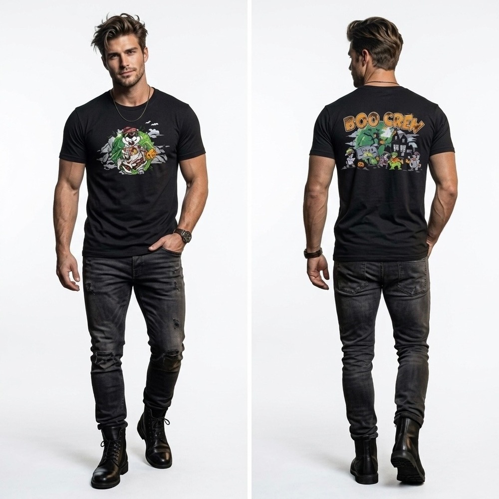 Buc-ee's Halloween Boo Crew T-Shirt Mens XL Black Glow In The Dark Mummy Graphic
